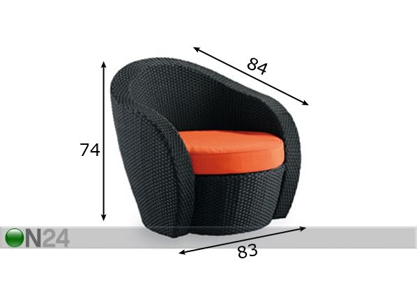 Puutarhatuoli LOTUS mitat