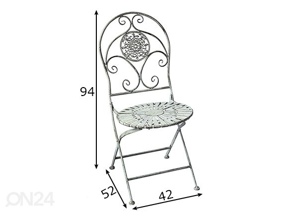 Puutarhatuoli Salvia mitat