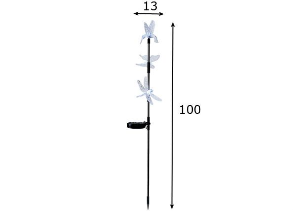 Puutarhavalaisin aurinkopaneelilla 3 LEd mitat