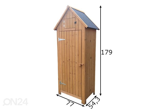 Puutarhavälinekaappi mitat
