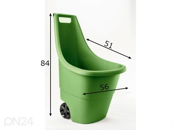 Puutarhavaunu Keter Easy Go Breeze 50 L, vihreä mitat