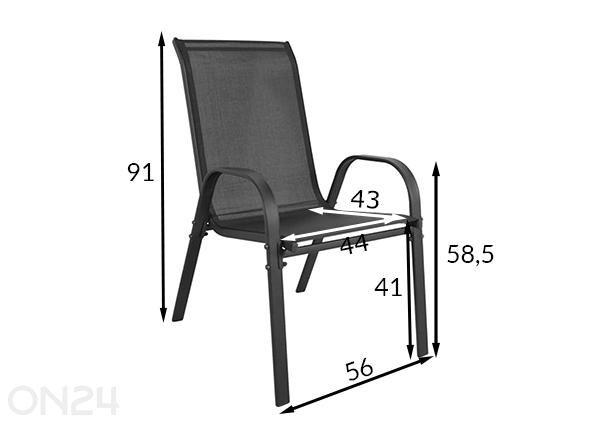 Puutuolisarja 2 kpl mitat