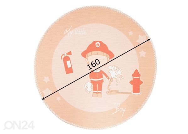 Pyöreä lasten matto Ø160 cm mitat