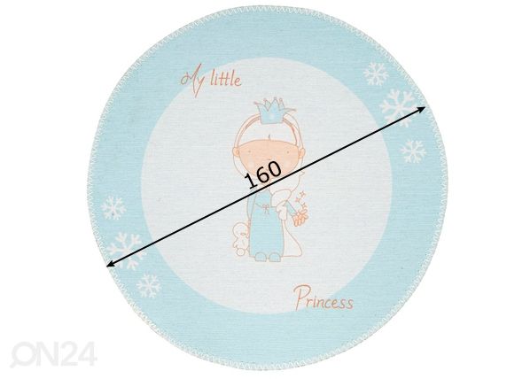 Pyöreä lasten matto Ø160 cm mitat