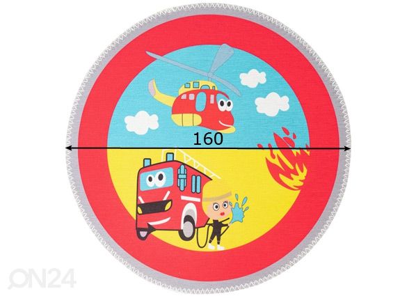 Pyöreä lasten matto Ø160 cm mitat