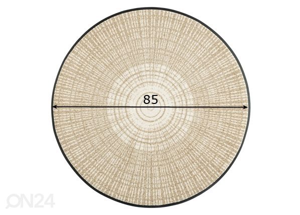 Pyöreä matto Cascara beige Ø 85 cm mitat