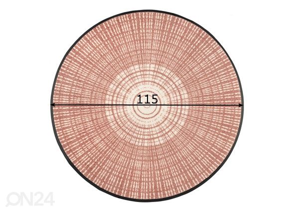 Pyöreä matto Cascara powder Ø 115 cm mitat