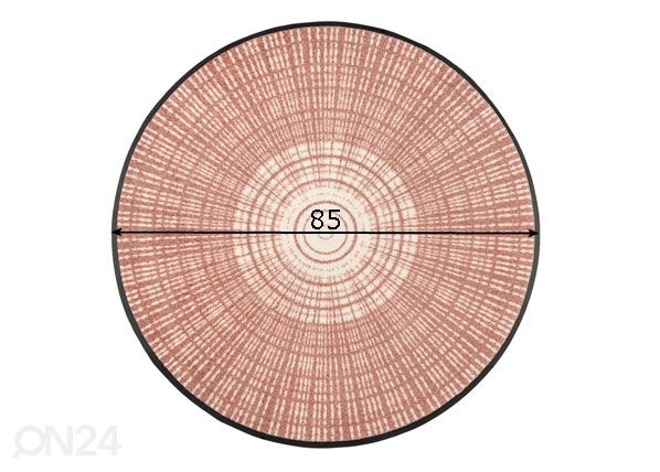 Pyöreä matto Cascara powder Ø 85 cm mitat