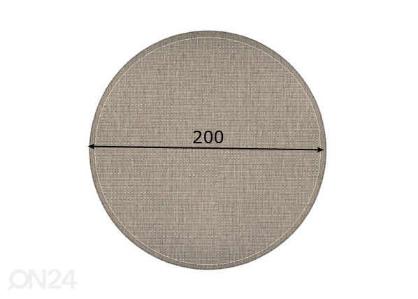 Pyöreä matto Tatami Taupe Ø 200 cm mitat