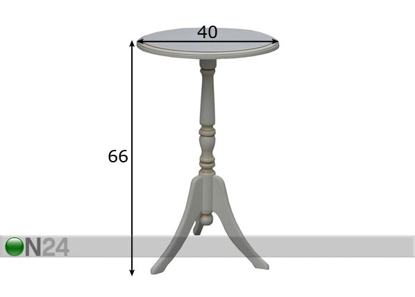 Pyöreä pöytä NIZZA -49 mitat
