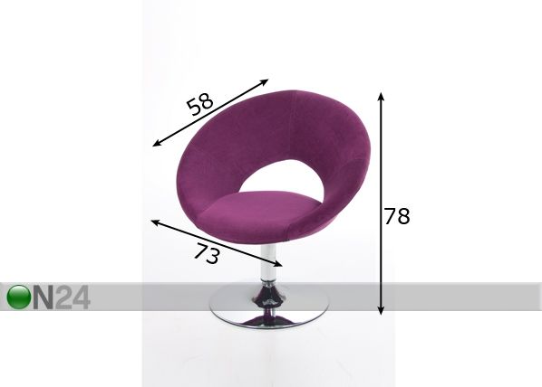 Pyöreä tuoli PLUMP mitat