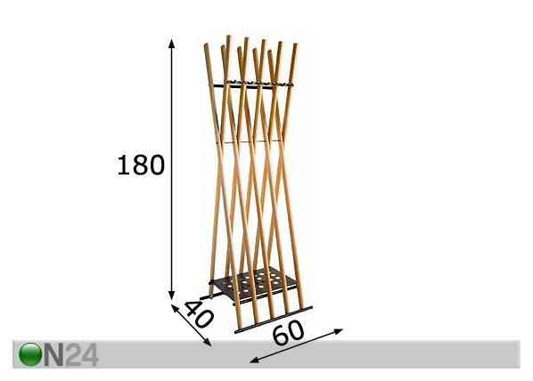 Pystynaulakko LINKKU WOOD mitat