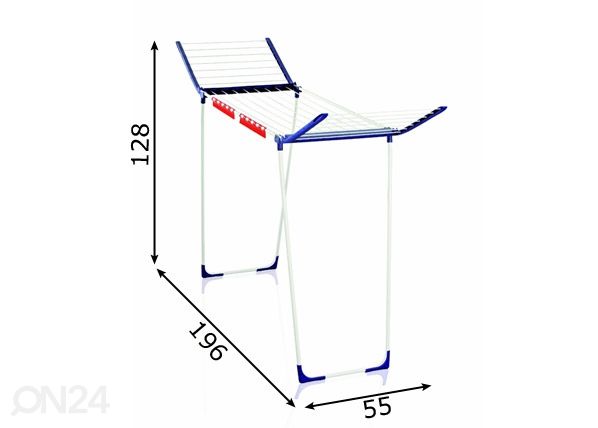 Pyykinkuivausteline Leifheit Pegasus Maxx mitat