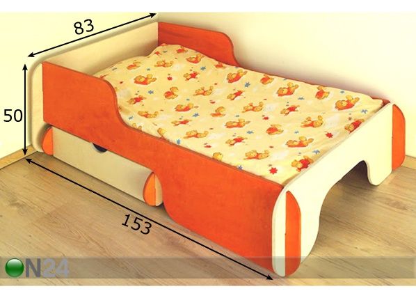 Radis lastensänky Piku 70x140 cm mitat
