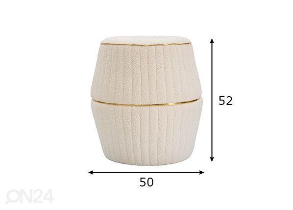Rahi Iceland Plus Ø50 cm, kermanvalkoinen / kullanvärinen mitat