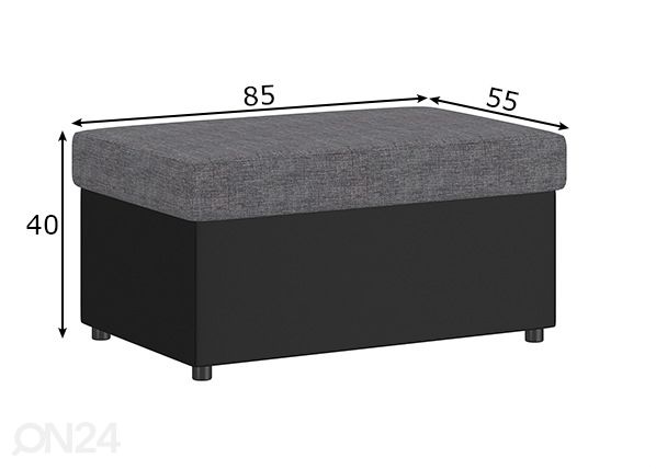 Rahi säilytystilalla 85x55 cm mitat