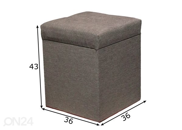 Rahi säilytystilalla Dione mitat