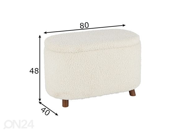 Rahi säilytystilalla Teddy mitat