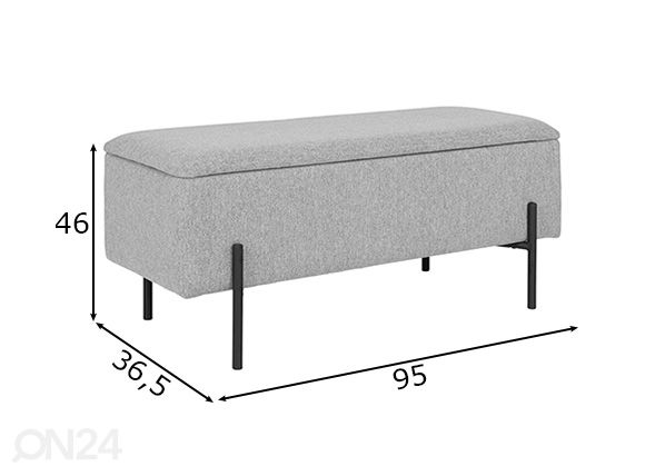 Rahi säilytystilalla Watford 95 cm mitat