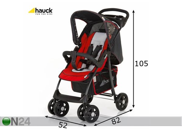 Rattaat HAUCK SHOPPER SH-12 red mitat