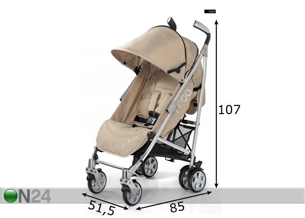 Rattaat I´COO PLUTO beige mitat