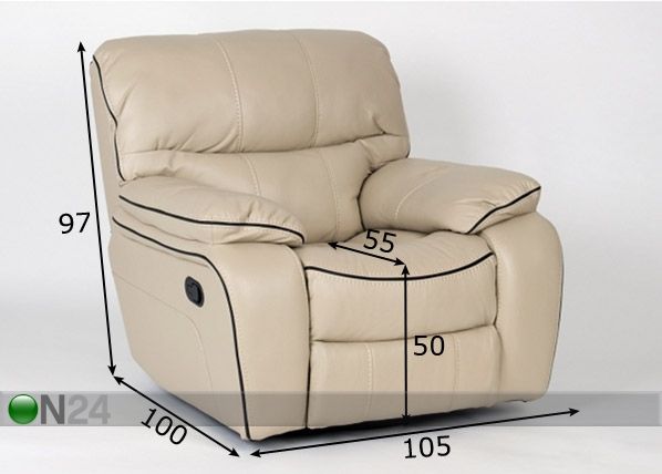 Recliner nojatuoli (keinuva/pyörivä) mitat