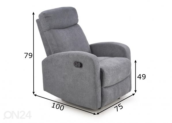 Recliner nojatuoli mitat