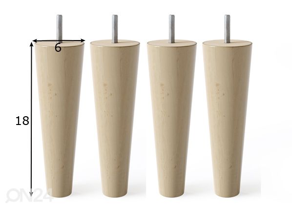 Retro kartiojalat 18 cm mitat