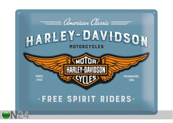 Retro metallitaulu Harley-Davidson logo 30x40 cm