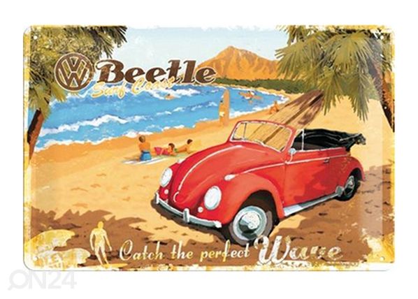 Retro metallitaulu WV Beetle 20x30 cm