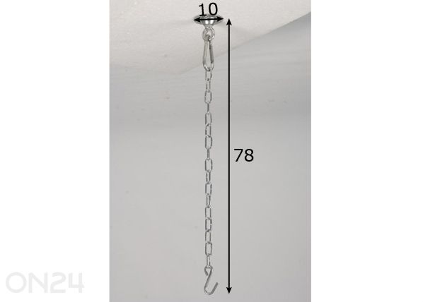Riipputuolin kattokiinnitys Power-hook mitat