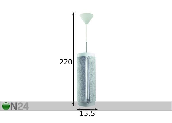 Riippuvalaisin Ø15,5 cm mitat