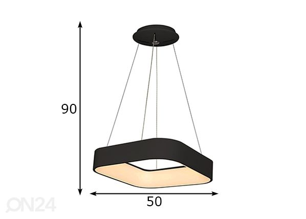 Riippuvalaisin mitat