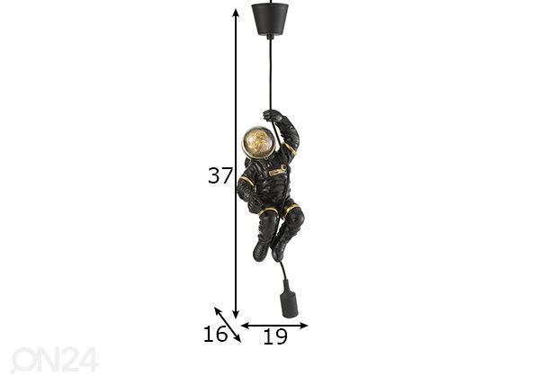 Riippuvalaisin Astro mitat
