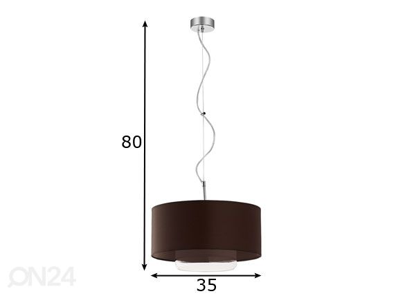 Riippuvalaisin AVEO 2 WENGE mitat