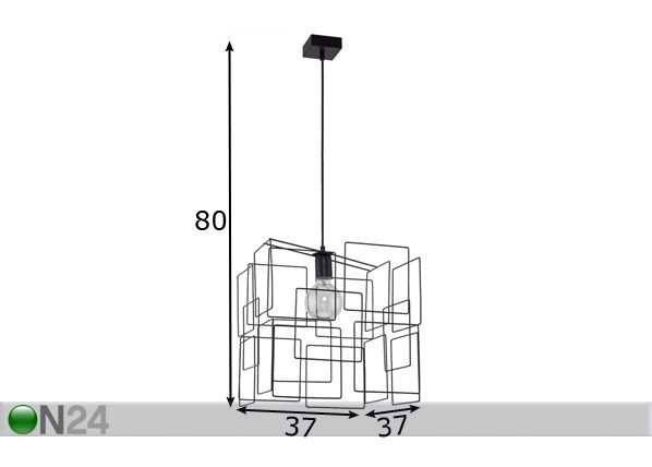 Riippuvalaisin Box-2 mitat