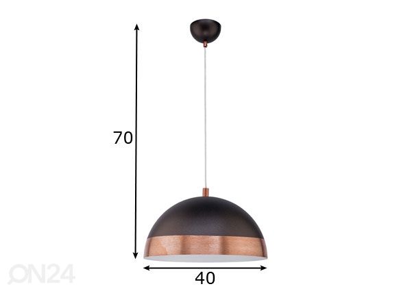 Riippuvalaisin CADIL COPPER Ø40 cm mitat