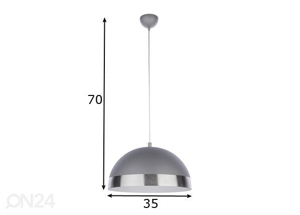 Riippuvalaisin CADIL SILVER Ø35 cm mitat