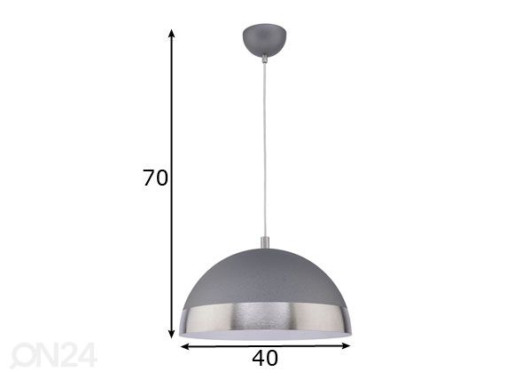 Riippuvalaisin CADIL SILVER Ø40 cm mitat