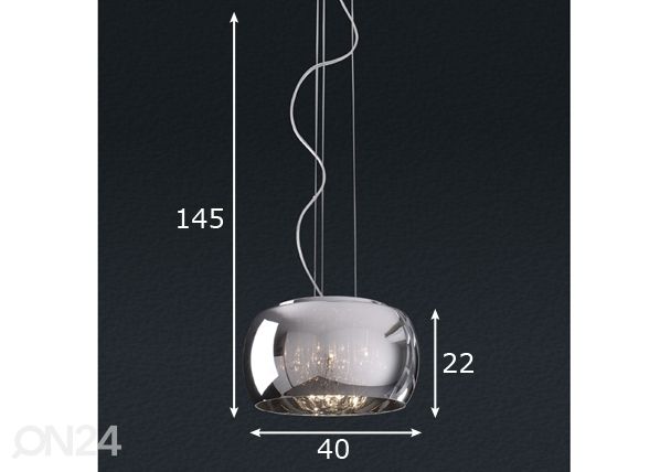 Riippuvalaisin Crystal Ø50 cm mitat
