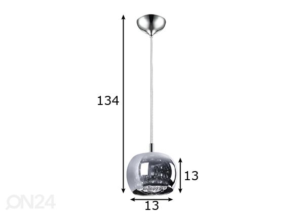 Riippuvalaisin CRYSTAL mitat