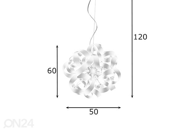 Riippuvalaisin Delta Ø50 cm mitat