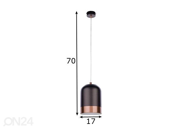 Riippuvalaisin Dixon Copper mitat