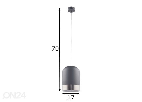 Riippuvalaisin DIXON SILVER mitat
