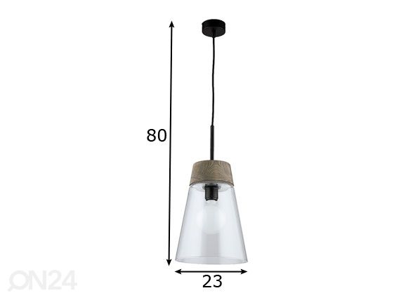 Riippuvalaisin Domino-2 Ø 23 cm mitat