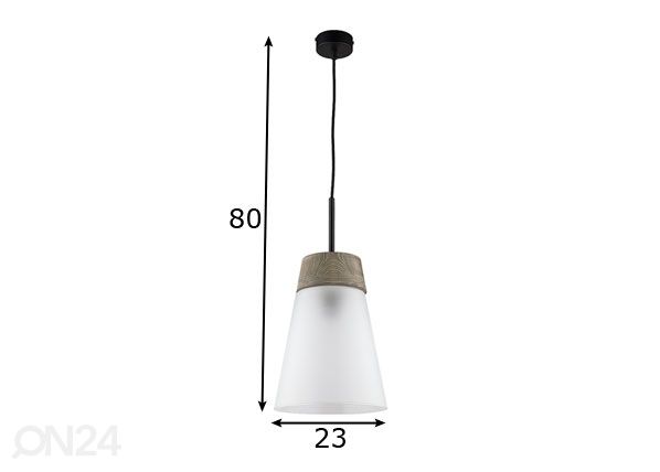 Riippuvalaisin Domino-2 mitat