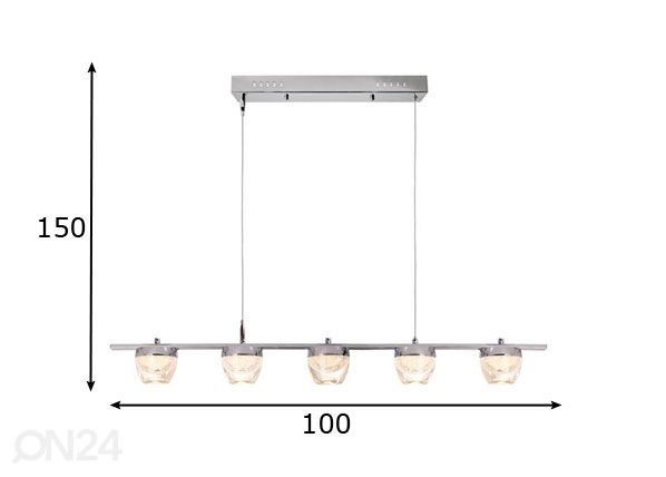 Riippuvalaisin DORADUS V LED mitat