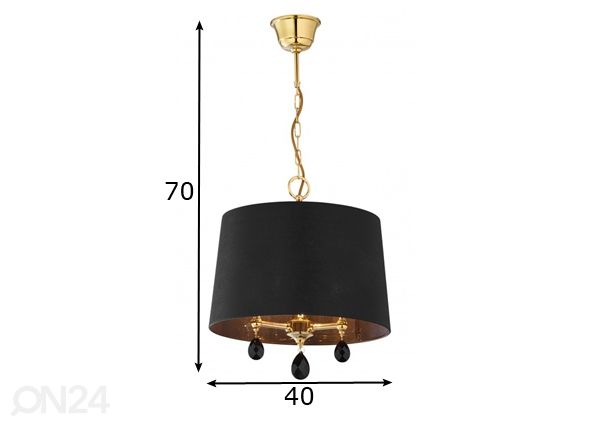 Riippuvalaisin Egida Black 1 mitat