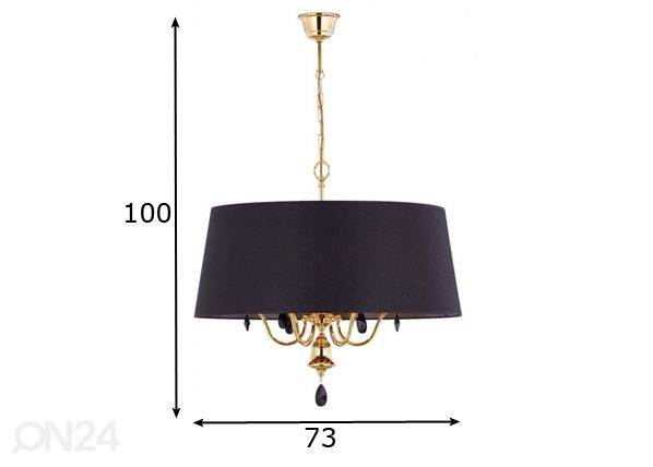 Riippuvalaisin Egida Black 6 mitat