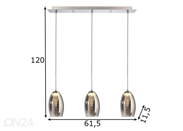 Riippuvalaisin Electra 3 LED mitat